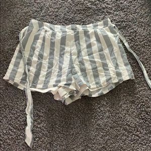 Charlotte Ruse striped shorts with tie!